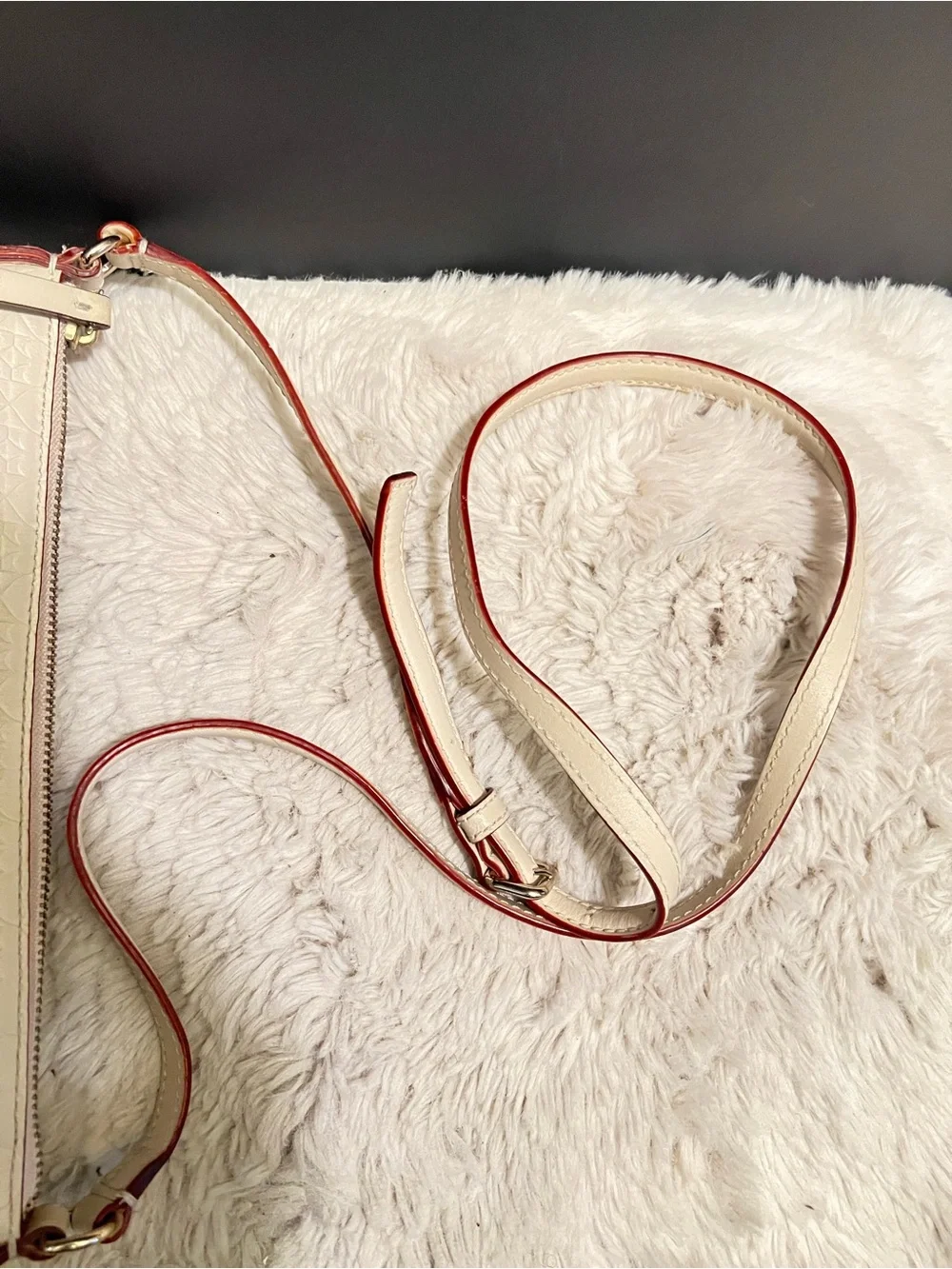 kate spade New York Penn Place Keisha Cream Embossed Leather Crossbody Bag